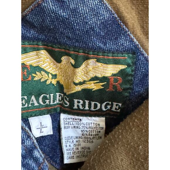 Eagle Ridge Denim Jean Large Men's Outfitter Jacket Liner Grunge Retro READ - Picture 3 of 10
